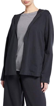 Eileen Fisher Stretch Jersey Hooded Jacket