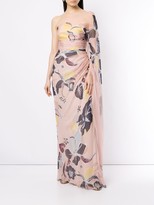 Thumbnail for your product : ZUHAIR MURAD Floral One Shoulder Gown
