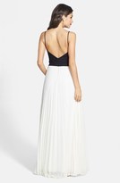 Thumbnail for your product : Laundry by Shelli Segal Two-Tone Cross Bodice Chiffon Gown