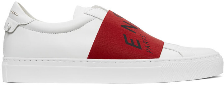Givenchy White & Red Elastic Urban Knots Sneakers - ShopStyle