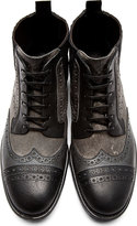Thumbnail for your product : Dolce & Gabbana Black Wingtip Brogue Chelsea Boots