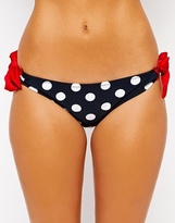 Thumbnail for your product : Pour Moi? Pour Moi Ahoy Spot Tie Side Bikini Bottom