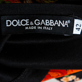 Thumbnail for your product : Dolce & Gabbana Black Floral Print Silk & Cotton Sleeveless Top M