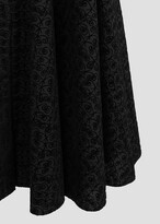 Thumbnail for your product : Alaia Tornado Flocked Wool Chiffon Long-Sleeve Dress