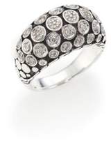 Thumbnail for your product : John Hardy Dot Diamond & Sterling Silver Dome Ring