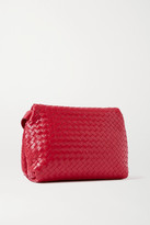 Thumbnail for your product : Bottega Veneta The Fold Intrecciato Leather Shoulder Bag - Red