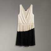 Thumbnail for your product : Burberry Silk Satin and Lace Sleeveless Dress