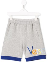 Thumbnail for your product : Versace Children Logo Embroidered Track Shorts
