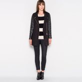 Thumbnail for your product : Laura Clement Mid-Length Dual Fabric Quilted Coat with Stand-Up Collar