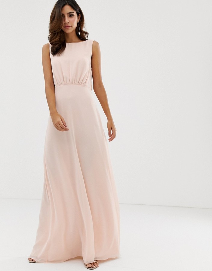 Maids to Measure bridesmaid maxi dress with draped low back