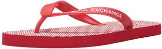 Armani Exchange A|X Men's Stripe Flip Flop Print ABS.RED