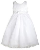 Thumbnail for your product : Joan Calabrese Little Girl's Floral Satin & Tulle First Communion Dress