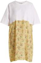 Thumbnail for your product : Raey Acid Tree Print Cotton And Silk T Shirt Dress - Womens - Green Multi