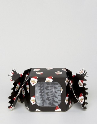 ASOS Holidays Cracker Gift Box Smart Socks With Fair Isle Design 3 Pack