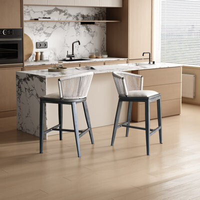 Corrigan Studio Kastle Upholstered Counter Stool (2Pc Set)