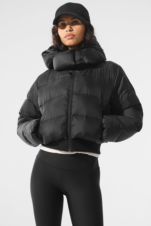 Alo | Foxy Puffer Jacket in Black, Size: XS
