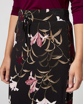 Thumbnail for your product : Le Château Floral Print Jersey Drawstring Midi Skirt