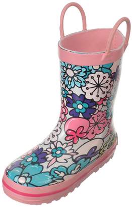 Laura Ashley Girls' "Floral Pop" Rain Boots - , 7 toddler