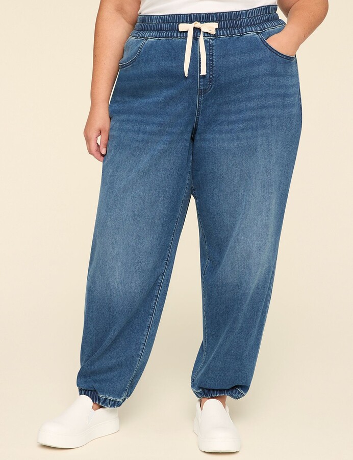 Lane Bryant Pull-On Cloud Knit Denim Jogger