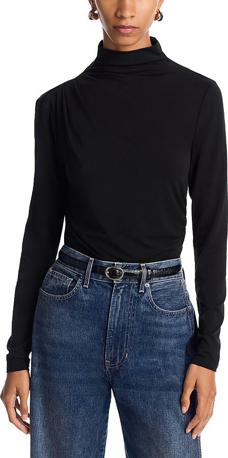Veronica Beard Mylie Mock Neck Top