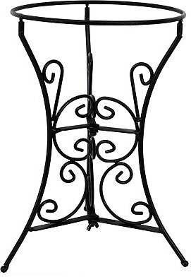 Net Health Shops Decorative Scroll Gazing Ball Stand Metal Yard Art