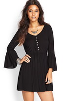 Thumbnail for your product : Forever 21 Peasant-Style Fit & Flare Dress