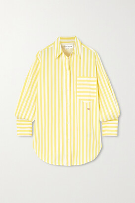 Victoria Beckham - Striped Cotton Shirt - Yellow