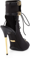 Thumbnail for your product : Tom Ford Stretch Canvas Lace-Up Bootie, Black