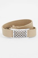 Thumbnail for your product : Tory Burch 'Kinsley' Logo Plaque Leather Wrap Bracelet