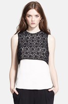 Thumbnail for your product : A.L.C. 'Salt' Lace Contrast Two-Tone Top