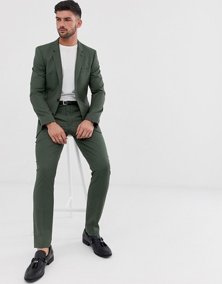 ASOS DESIGN skinny suit pants in khaki
