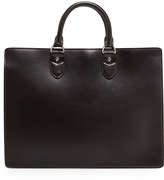 Thumbnail for your product : Brunello Cucinelli Double-Zip Leather Portfolio Briefcase, Wine