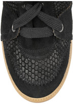 Thumbnail for your product : Isabel Marant Boston snake-effect suede sneakers