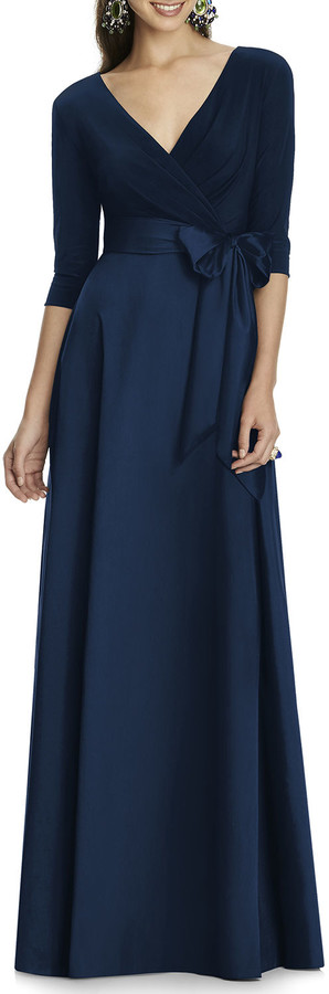 mikado jersey bodice trumpet gown alfred sung