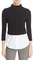 Thumbnail for your product : Theory Women's 'Gracila Fixture' Shirttail Ponte Top