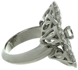 Van Cleef & Arpels Cosmos Model White Gold Diamond Ring Size 7.25