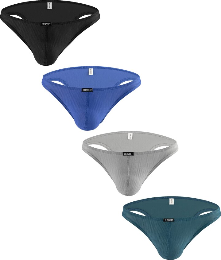 iKingsky Brazilian Back Briefs Half Back Bikini Underwear Sexy Low