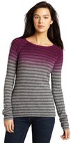 Thumbnail for your product : Christopher Fischer Women's 100% Cashmere Striped Dip-Dyed Ballet-Neck Sweater