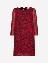 Thumbnail for your product : Claudie Pierlot Puffed-sleeve leopard-print crepe mini dress