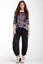 Thumbnail for your product : Barbara Lesser Cropped Satin Ankle Pleated Pant