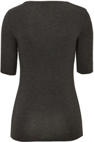 Thumbnail for your product : Majestic Jersey Elbow Sleeve Scoop Neck T-Shirt Gr. M
