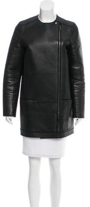 Veronica Beard Asymmetrical Leather Jacket