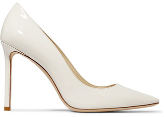 Jimmy Choo Romy Patent-leather Pumps - White