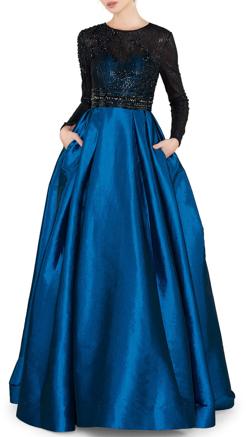 taffeta evening gowns