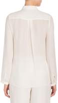 Thumbnail for your product : Emporio Armani Piped Trim Silk Shirt
