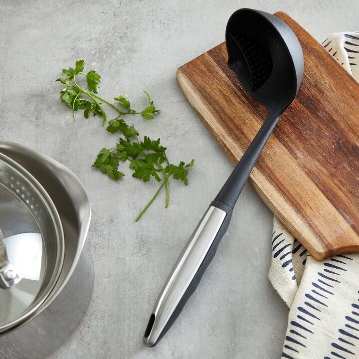 Dunelm Professional Ladle With Measurements Pouring Lip Silver