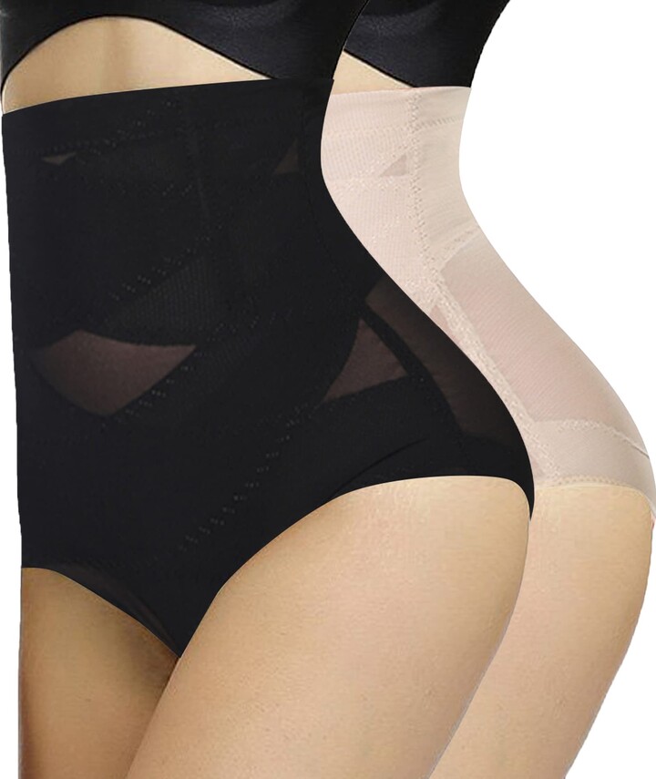 SHAPEBUS Tummy Control Knickers Pull Suck In Pants Support Knickers