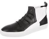 Thumbnail for your product : Alexandre Plokhov Creased Leather Sneakers w/ Tags