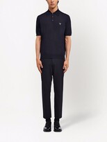 Thumbnail for your product : Prada Logo-Embroidered Wool Polo Shirt