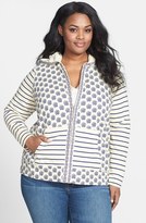 Thumbnail for your product : Lucky Brand Mixed Print Hoodie (Plus Size)